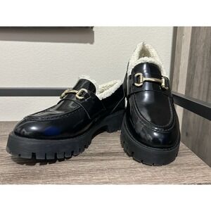 Steve Madden Women's Shoe Sherpa Lined Loafer 8.5 New *See Photos